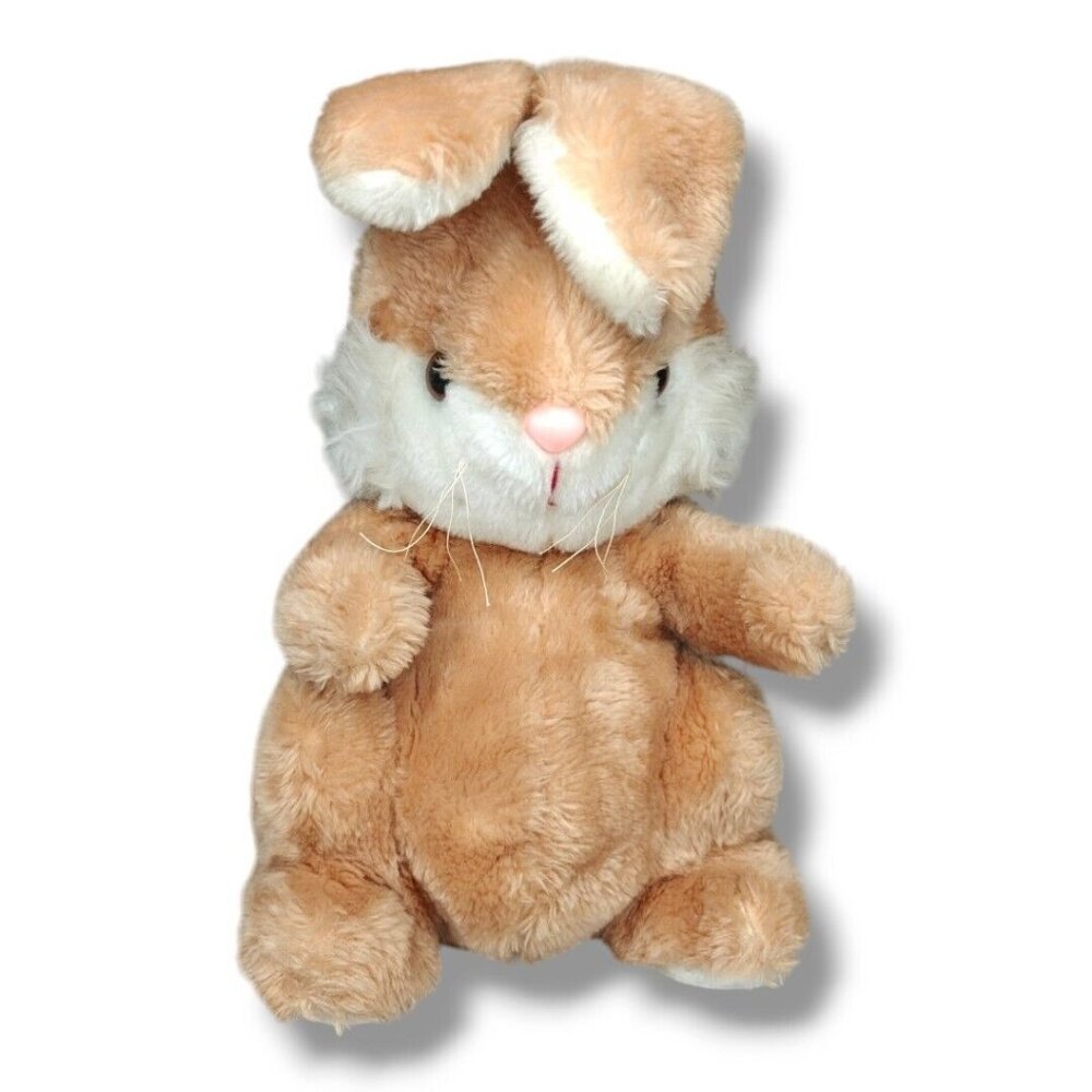 Vintage Plush Bunny Rabbit 13" Large Brown Beige Floppy Ears California Toys